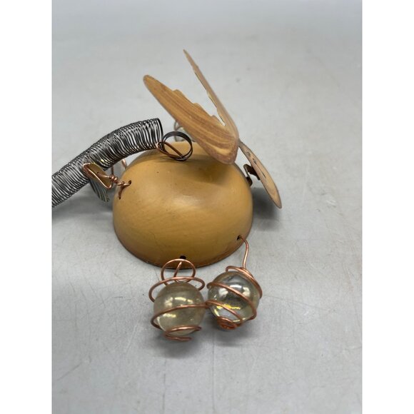 moose figurine ornament sprint brown Christmas beaded metal READ - Picture 5 of 5